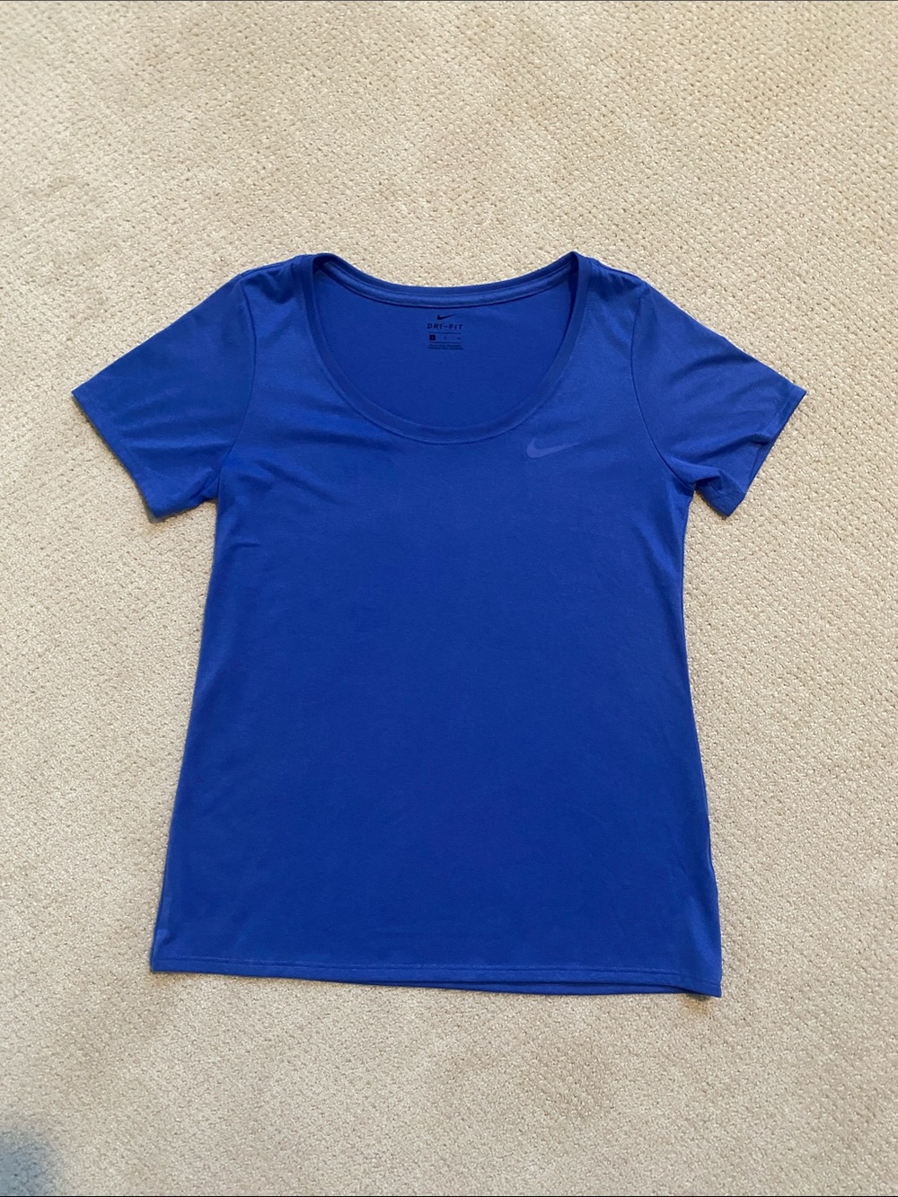 Nike Women’s Blue Scoop Neck Dri-FIT Tee